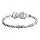 Halo Hinged Bangle Bracelet