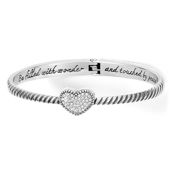 Celestia Heart Hinged Bangle