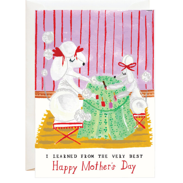 Poodle Manicures Mother's Day Card