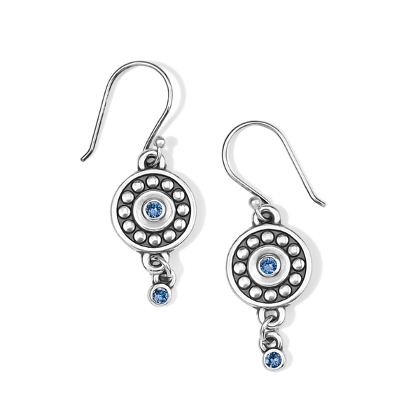 Pebble Dot Medali Reversible French Wire Earrings - Sapphire