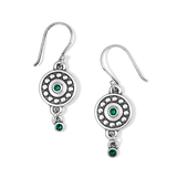 Pebble Dot Medali Reversible French Wire Earrings - Emerald
