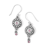 Pebble Dot Medali Reversible French Wire Earrings - Light Rose