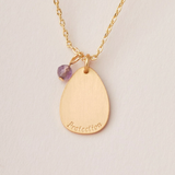 Stone Intention Charm Necklace - Amethyst