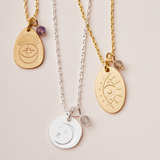 Stone Intention Charm Necklace - Amethyst
