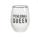 Stemless Wine Glass - Pickleball Queen