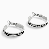 Pebble Dot Onyx Reversible Hoop Earrings