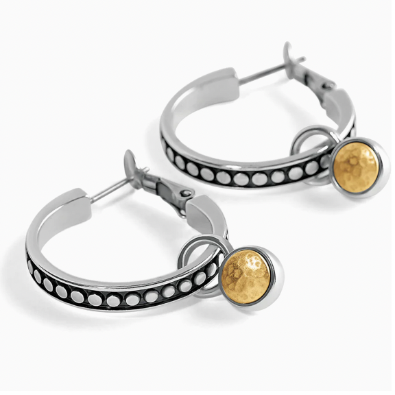 Pebble Dot Onyx Reversible Hoop Earrings