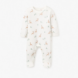Organic Cotton Reindeer Jumpsuit with Feet