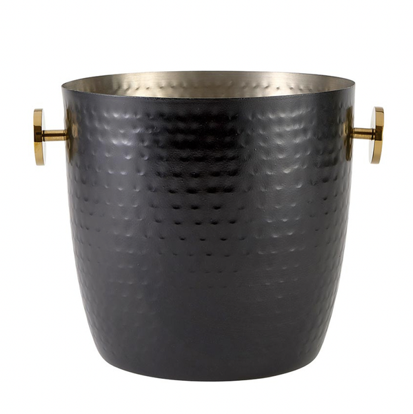 Black Hammered Champagne Bucket