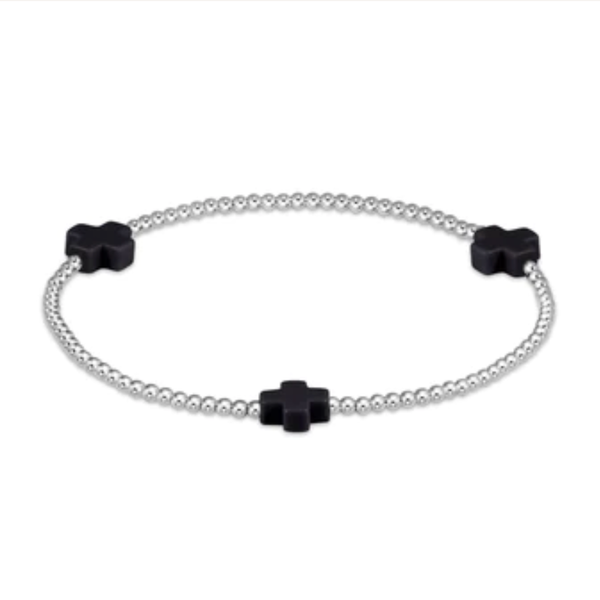 Signature Cross Sterling Pattern 2mm Bead Bracelet