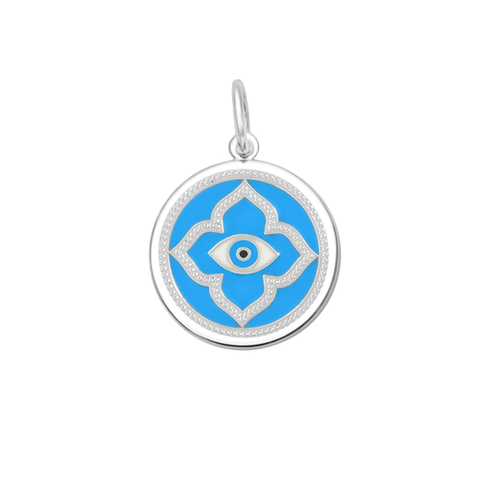 Evil Eye Medium Pendant - Turquoise/Silver