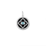 Evil Eye Small Pendant - Black/Silver