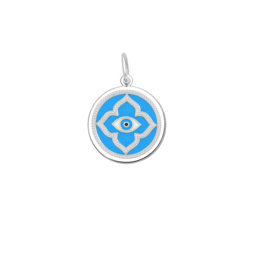 Evil Eye Small Pendant -  Turquoise/Silver