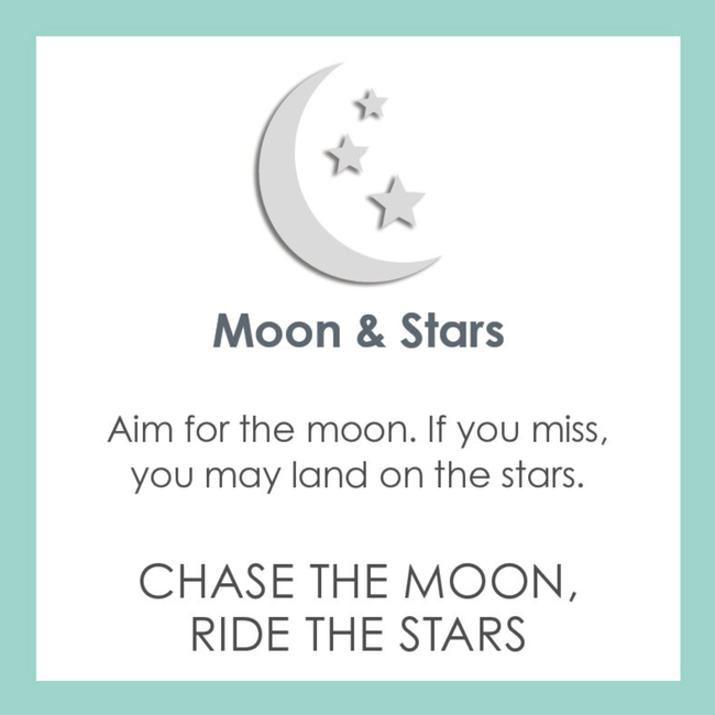 Small Moon & Stars Pendant - Ivory/Gold