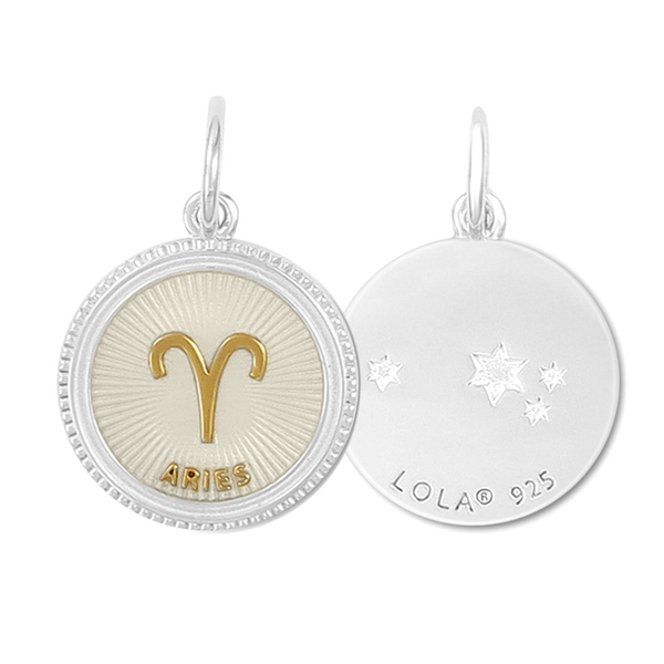 Small Pendant Zodiac Gold  - Aries