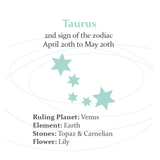 Small Pendant Zodiac Gold  - Taurus
