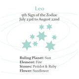 Small Pendant Zodiac Gold - Leo