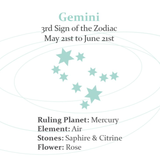Small Pendant Zodiac Silver - Gemini