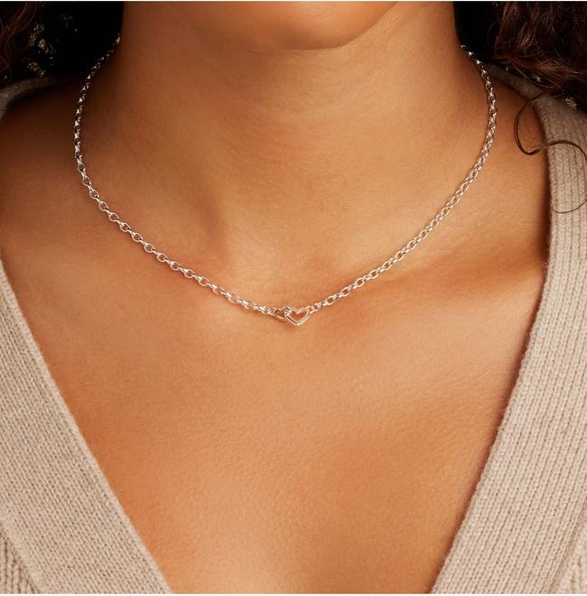 Parker Heart Mini Necklace - Silver