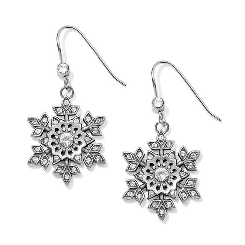 Glint Snowflake French Wire Earrings