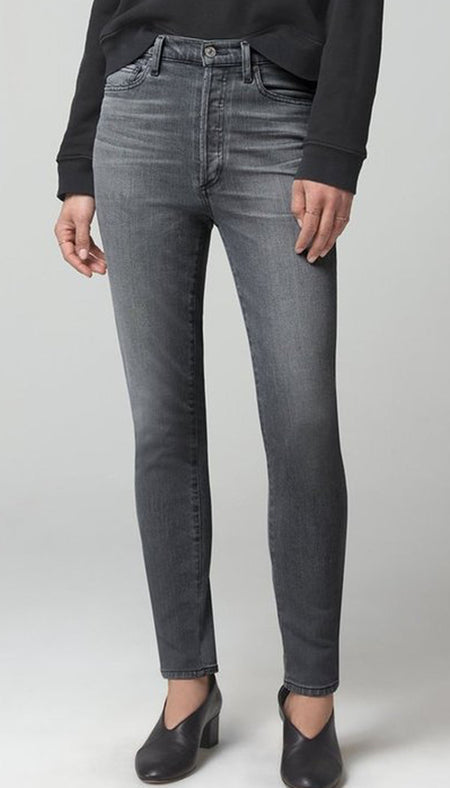 Toni Mid Rise Slim Straight - Obscure