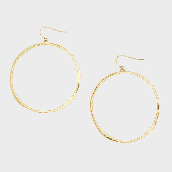 G Ring Hoop Earrings - Gold